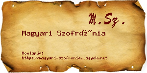 Magyari Szofrónia névjegykártya